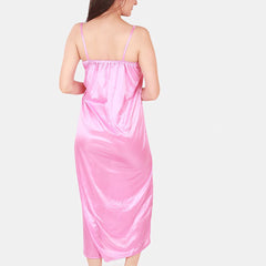 Be You Floral Lace Shoulder Straps Satin Maxi Nightdress With Robe