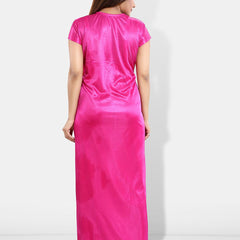 Be You Pack Of 6 Satin Maxi Wrap Nightdress With Lingerie Set