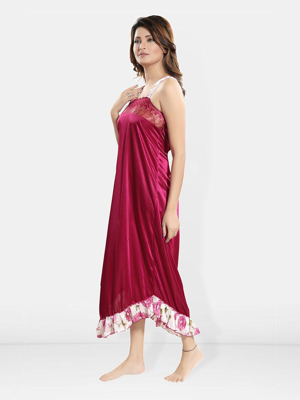 Be You Shoulder Straps Satin Nightdress