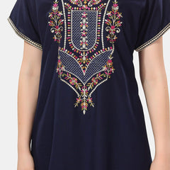 Be You Floral Embroidered Maxi Nightdress