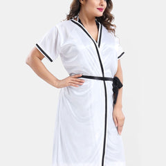 Be You Satin Wrap Nightdress With Robe