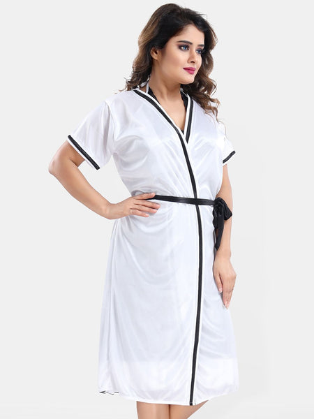 Be You Satin Wrap Nightdress With Robe