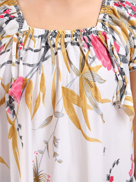 Be You Floral Printed Satin Maxi Nightdress