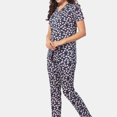 Be You Geometric Printed Night suit