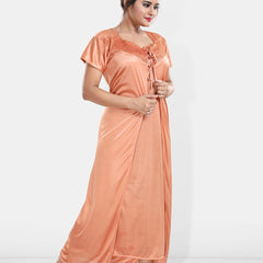 Be You Maxi Satin Wrap Nightdress With Robe