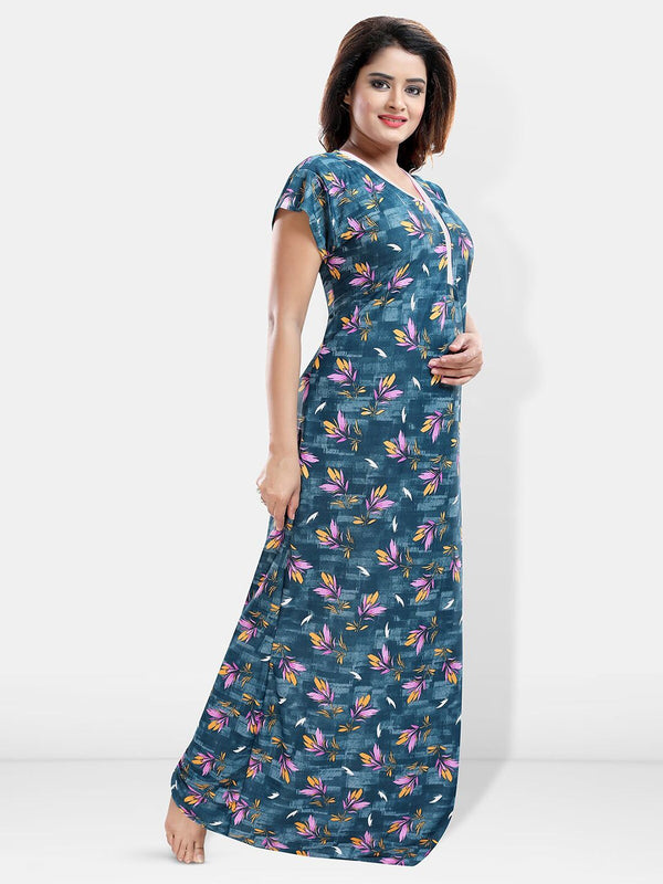 Be You Floral Printed Satin Maxi Nightdress