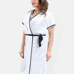 Be You Satin Wrap Nightdress With Robe