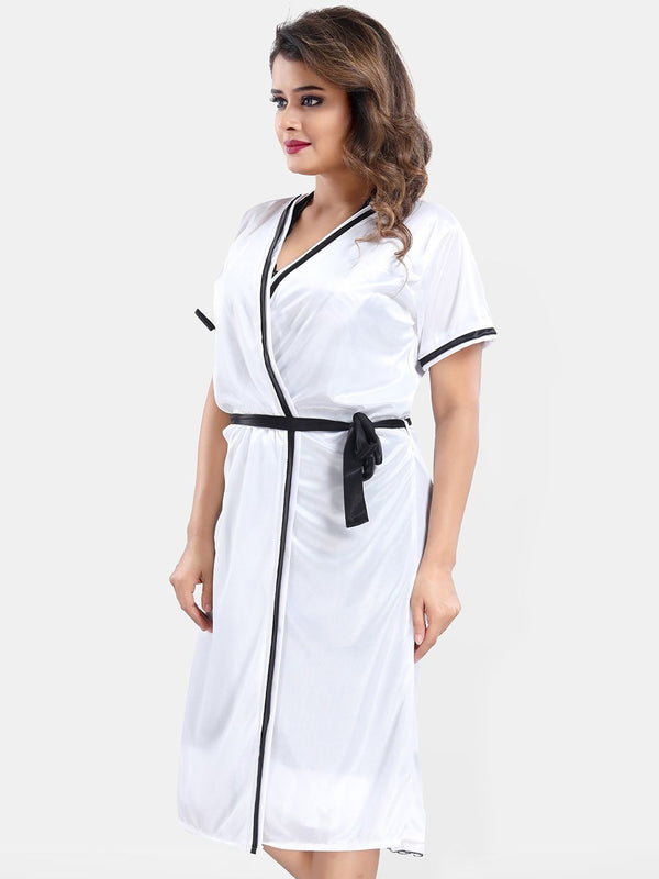 Be You Satin Wrap Nightdress With Robe