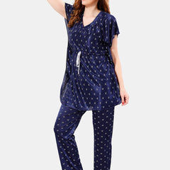 Be You Conversational Printed Satin Night Suit