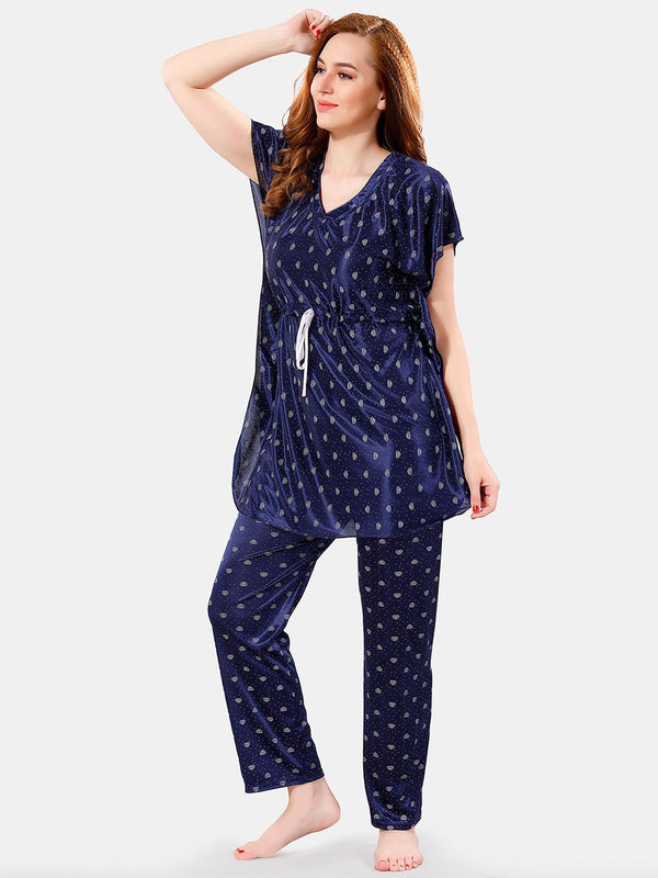 Be You Conversational Printed Satin Night Suit