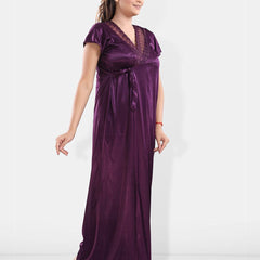 Be You V-Neck Satin Maxi Nightdress