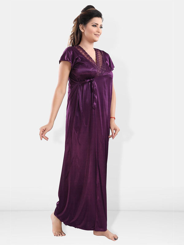 Be You V-Neck Satin Maxi Nightdress