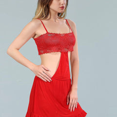 Be You Red Net Baby Doll