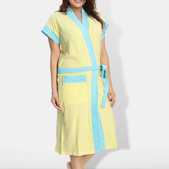 Be You Women Cotton Anti-bacterial Super Soft Bath Robe With Belt