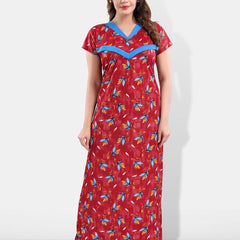 Be You Floral Printed Satin Feeding & Maternity Nightdress