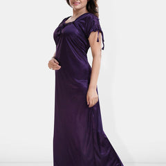 Be You V-Neck Satin Maxi Sweat Nightdress
