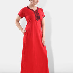 Be You Floral Embroidered Maxi Nightdress