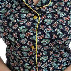 Be You Ethnic Motifs Printed Shirt With Pyjamas