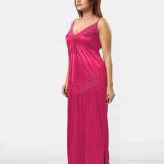 Be You Women Self Design Shoulder Strap Nightdress