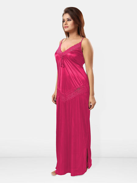Be You Women Self Design Shoulder Strap Nightdress