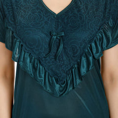 Be You Women Round Neck Maxi Nightdress