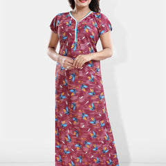 Be You Printed Satin Maxi Nightdress