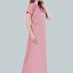 Be You Pink Printed Maxi Nightdress