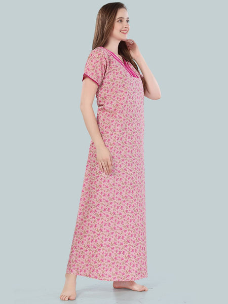 Be You Pink Printed Maxi Nightdress