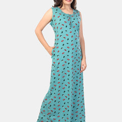 Be You Conversational Printed Sleeveless Maxi Nightdress
