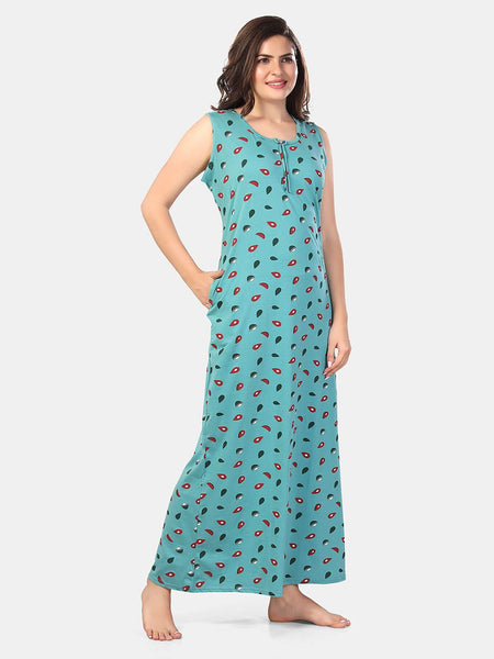 Be You Conversational Printed Sleeveless Maxi Nightdress
