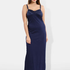 Be You Shoulder Straps Cotton Lace Maxi Nightdress