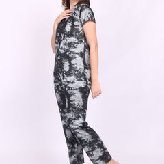 Be You Women Tie-Dye Print Top & Pyjama Night suit