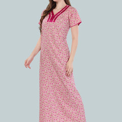 Be You Pink Printed Maxi Nightdress
