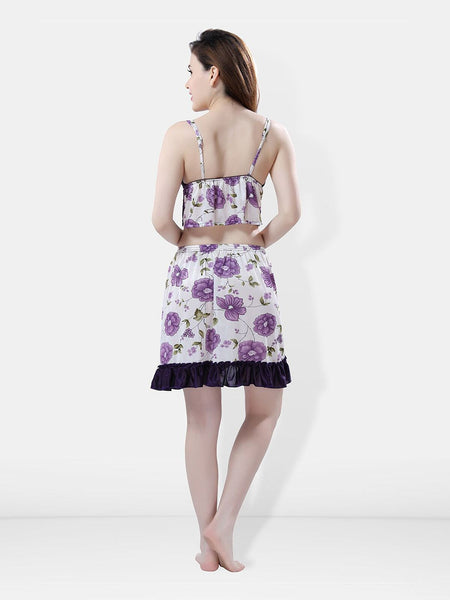 Be You Printed Maxi Nightdress With Lingerie Set