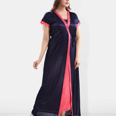 Be You V-Neck Satin Maxi Nightdress with Robe