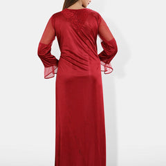 Be You Shoulder Straps Satin Maxi Nightdress With Robe