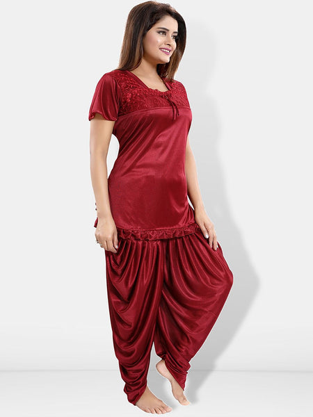 Be You Square Neck Satin Night suit
