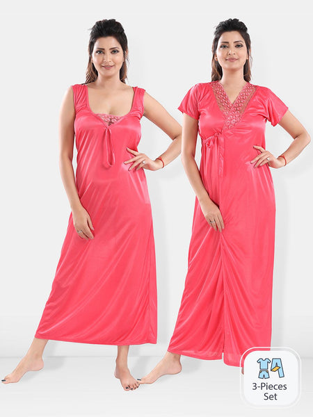 Be You Satin Nighty With Robe