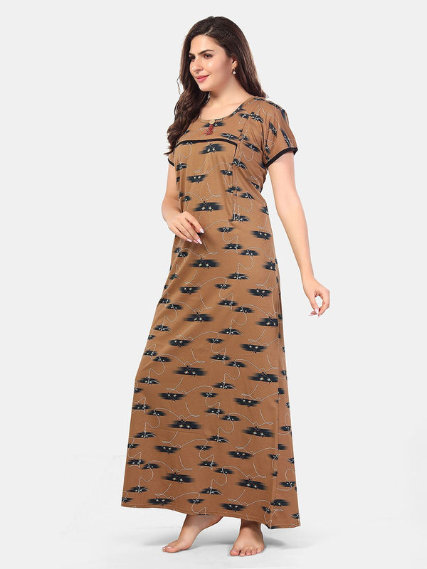 Be You Abstract Printed Maternity Nightdress