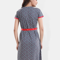 Be You Blue Printed Nightdress