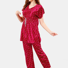 Be You Conversational Printed Satin Night Suit