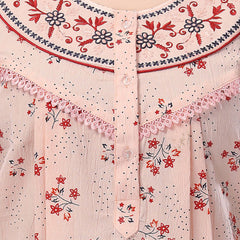 Be You Printed And Embroidered Maxi Nightdress