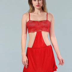 Be You Red Net Baby Doll