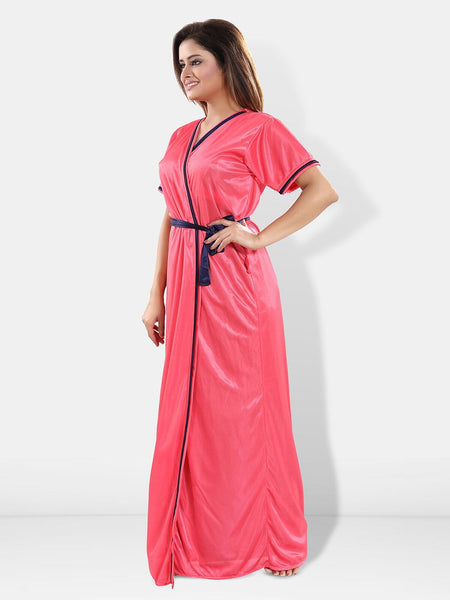 Be You Satin Maxi Wrap Nightdress With Robe