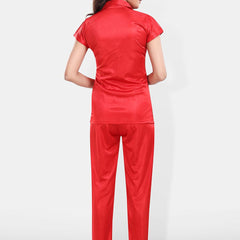 Be You Lapel Collar Satin Night suit