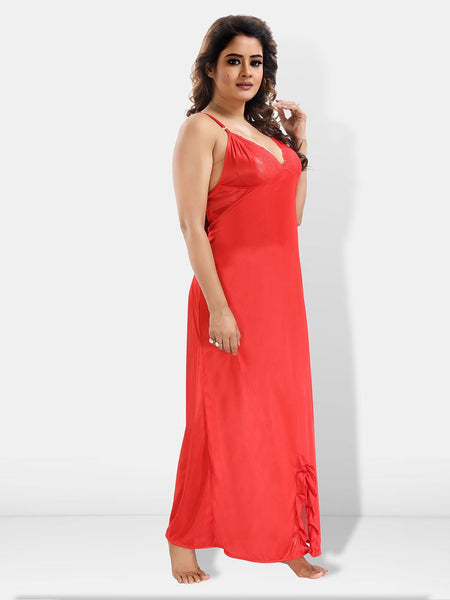 Be You 6 Pieces Satin Maxi Nightdress Set With Robe And Lingerie Set