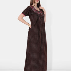 Be You Floral Embroidered Maxi Nightdress