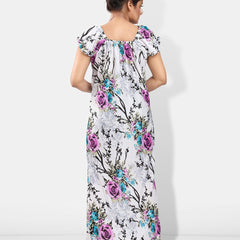 Be You Floral Printed Satin Maxi Nightdress