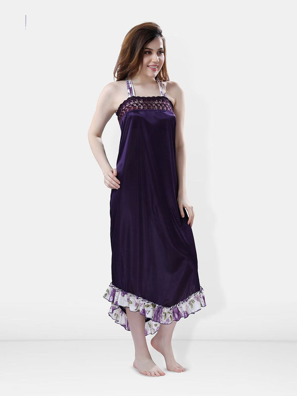 Be You Shoulder Straps Satin Maxi Nightdress
