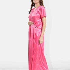 Be You Satin Wrap Nightdress With Robe